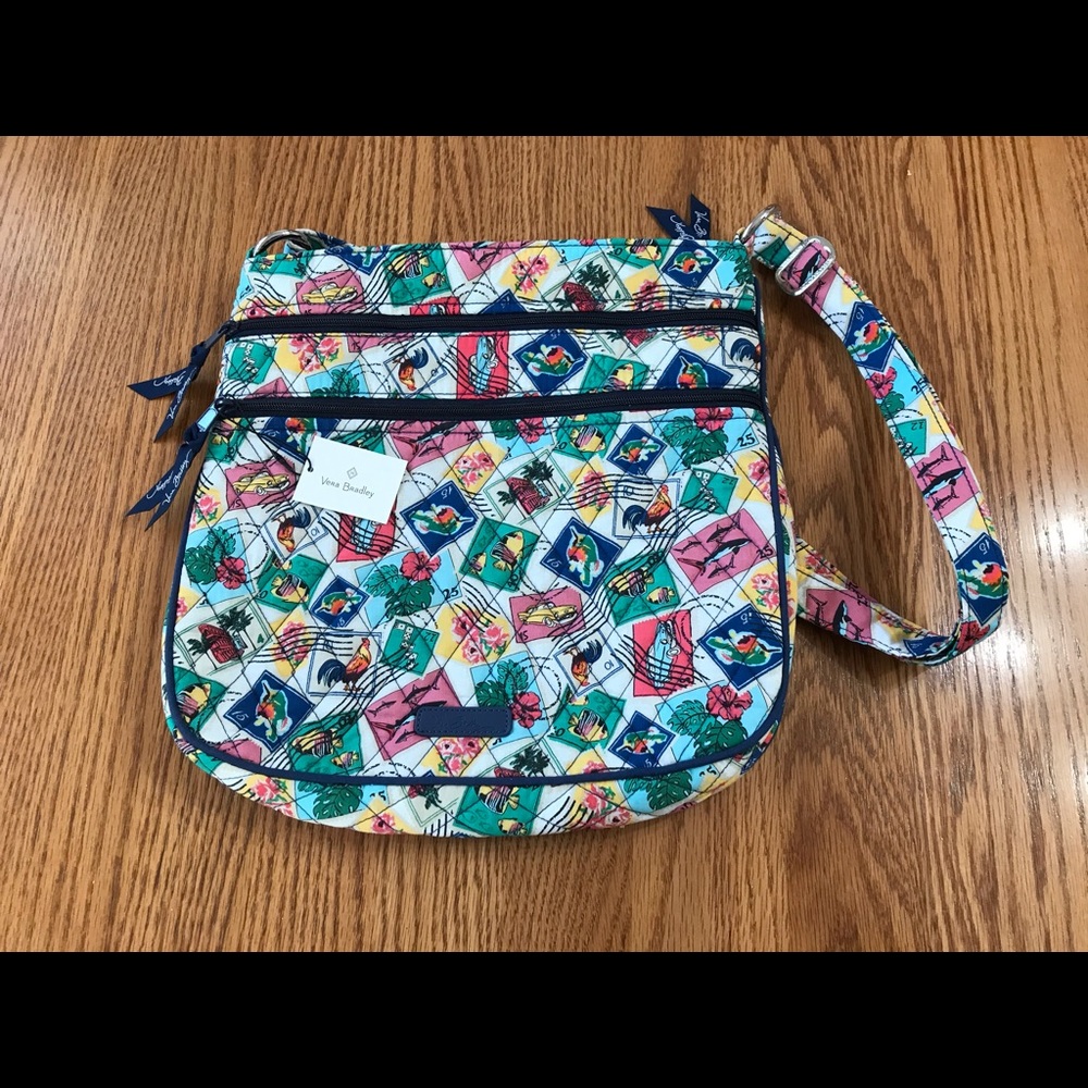 Vera Bradley Triple Zip Hipster - Cuban Stamps NWT